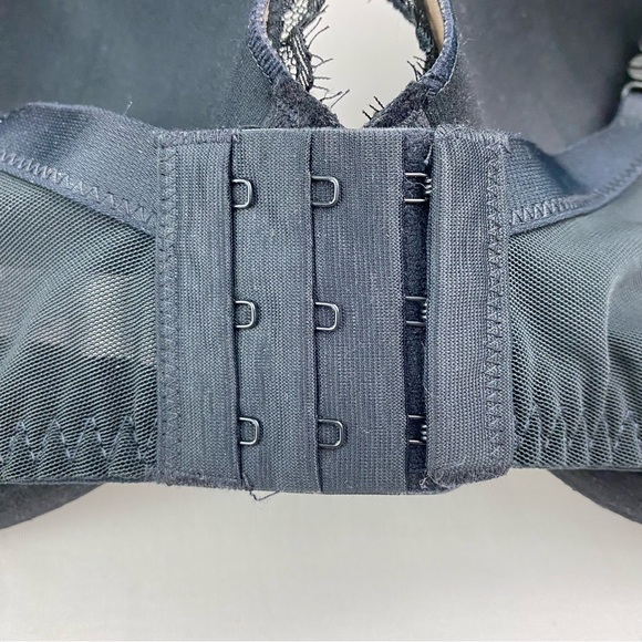 Auden The Sublime Bra 44C Black Lace Plunge Coverage Push Up Underwire NEW - Picture 9 of 11